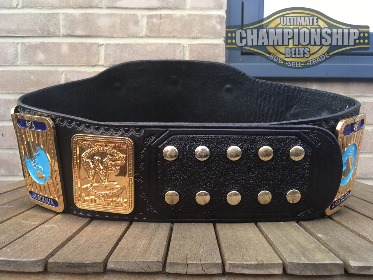 WWF Oval IC Intercontinental Championship belt Real 24k plated Real Leather American Made🇺🇸