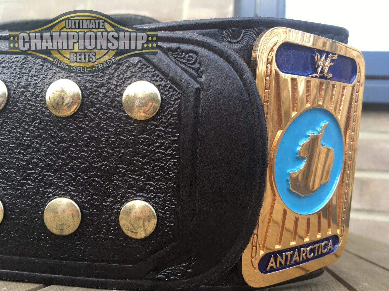 WWF Oval IC Intercontinental Championship belt Real 24k plated Real Leather American Made🇺🇸