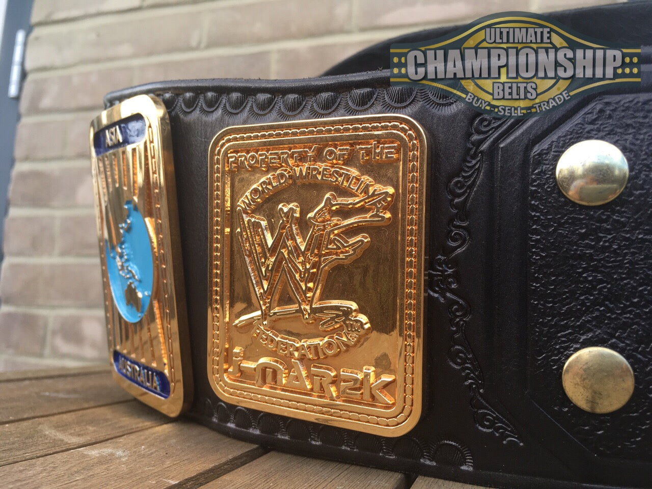 WWF Oval IC Intercontinental Championship belt Real 24k plated Real Leather American Made🇺🇸