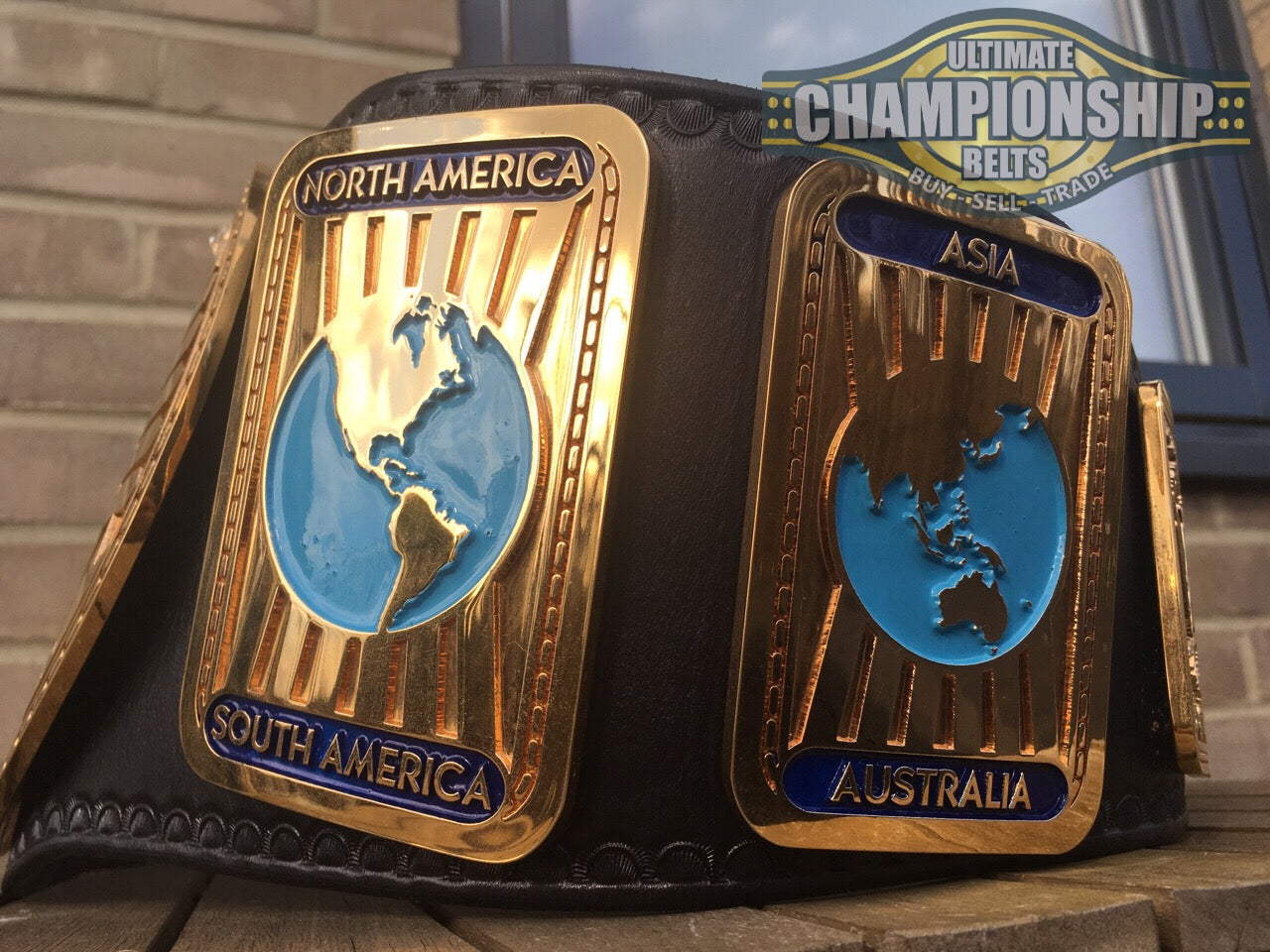 WWF Oval IC Intercontinental Championship belt Real 24k plated Real Leather American Made🇺🇸