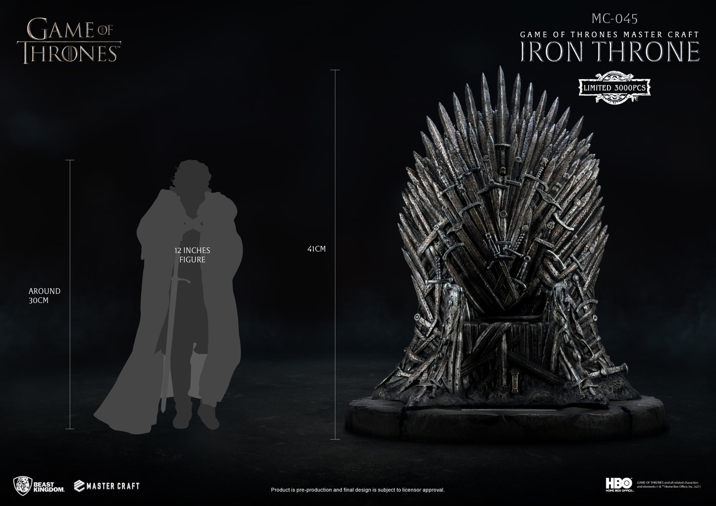 Game of Thrones Iron Throne Master Craft Statue