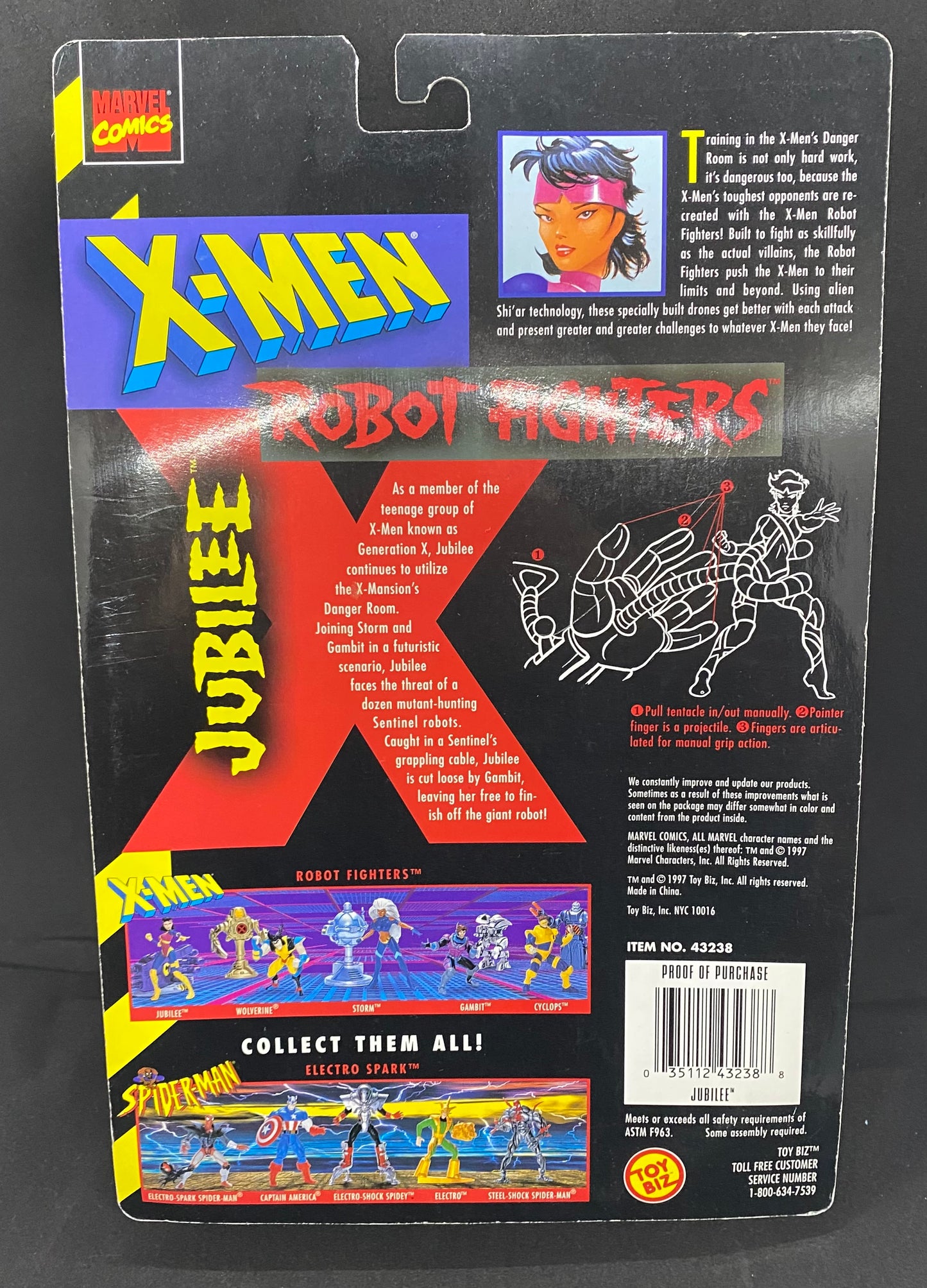 Toybiz Marvel X-Men Robot Fighters Jubilee