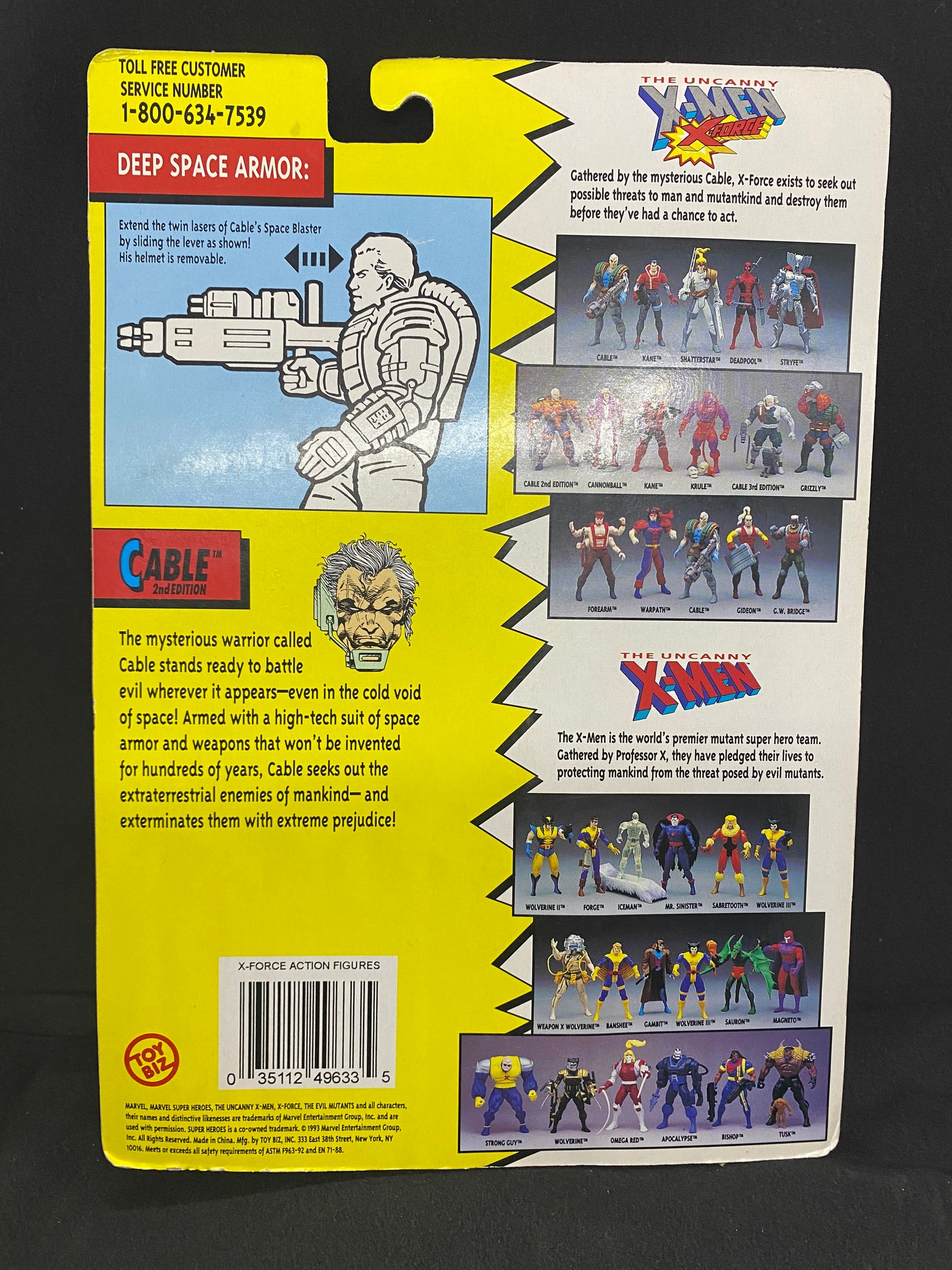 Toybiz Marvel The Uncanny X-Men X-Force 2nd Edition Cable