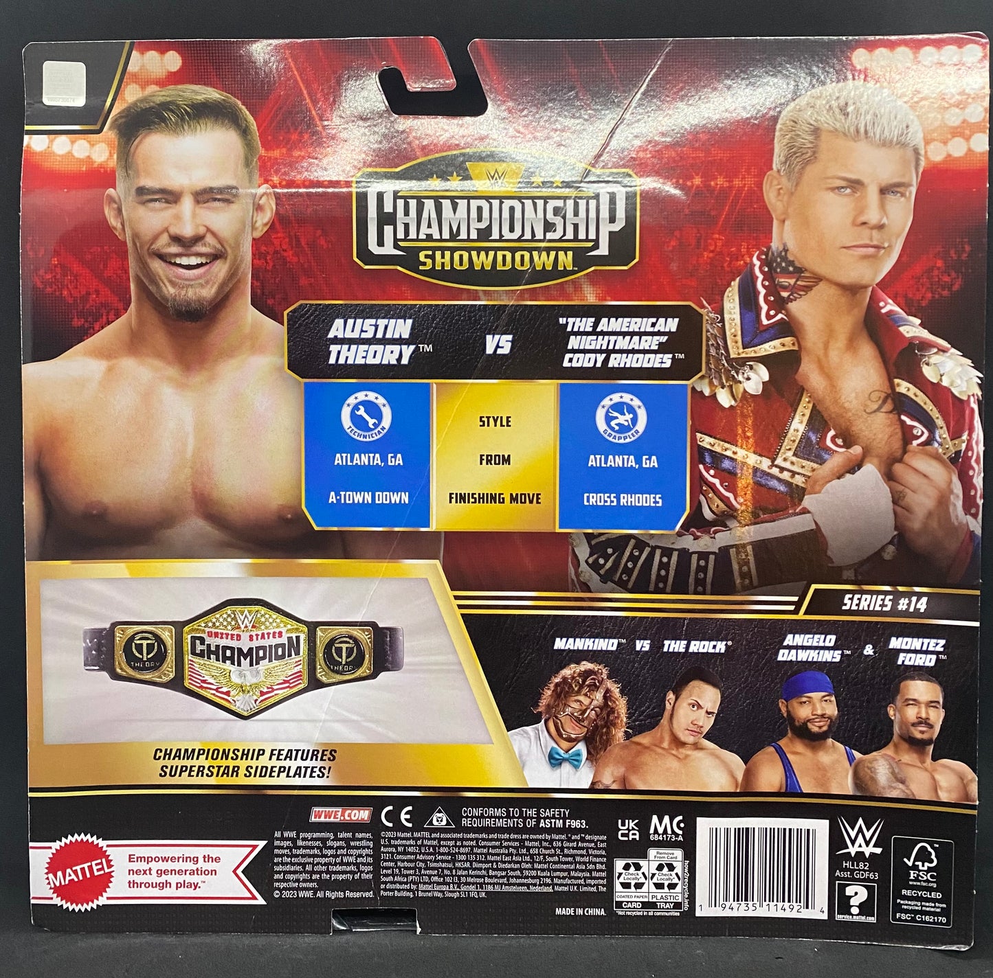 Mattel WWE Championship Showdown Austin Theory vs Cody Rhodes