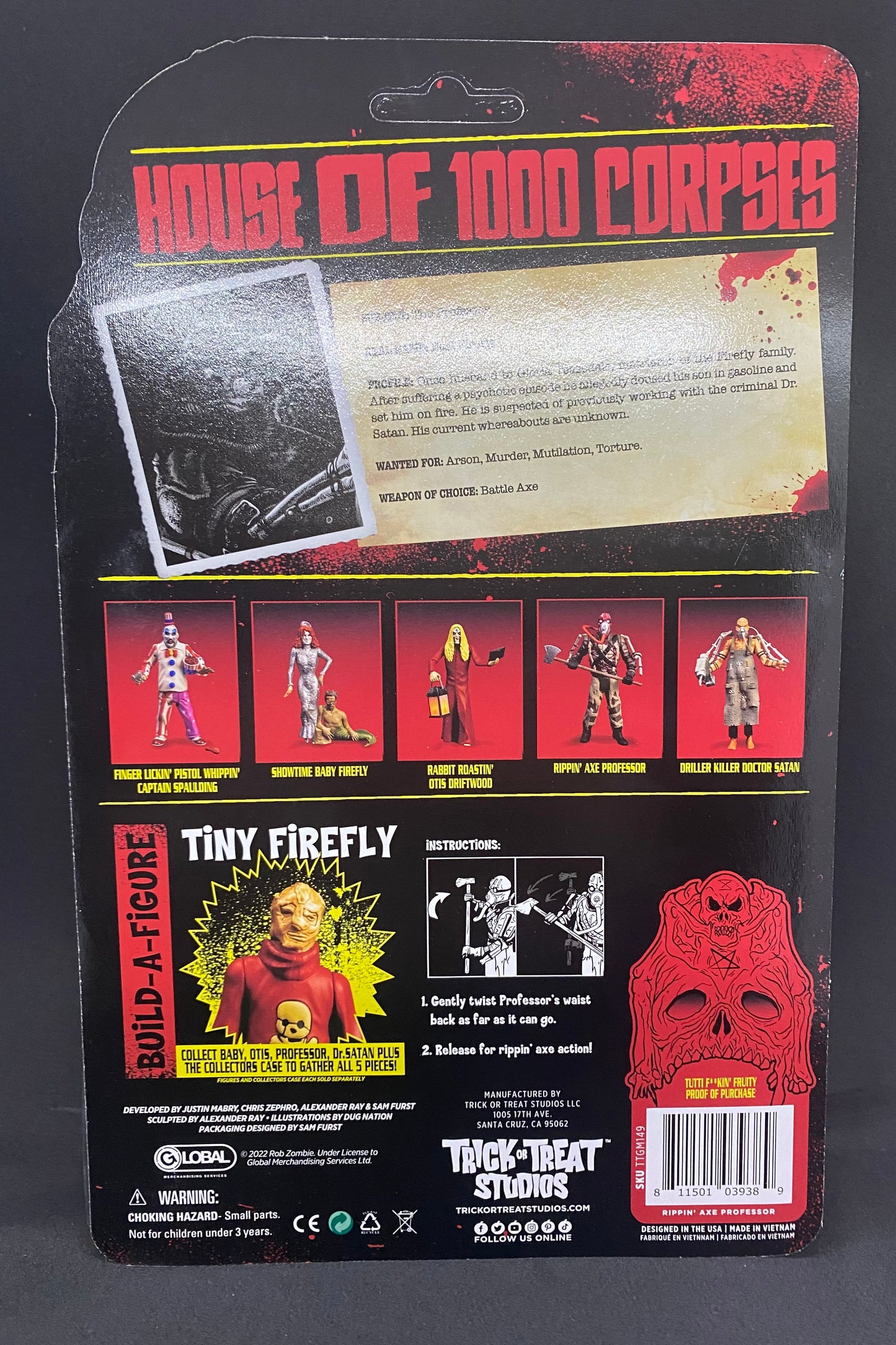 HOUSE OF 1000 CORPSES - RIPPIN' AXE PROFESSOR - 5" ACTION FIGURE