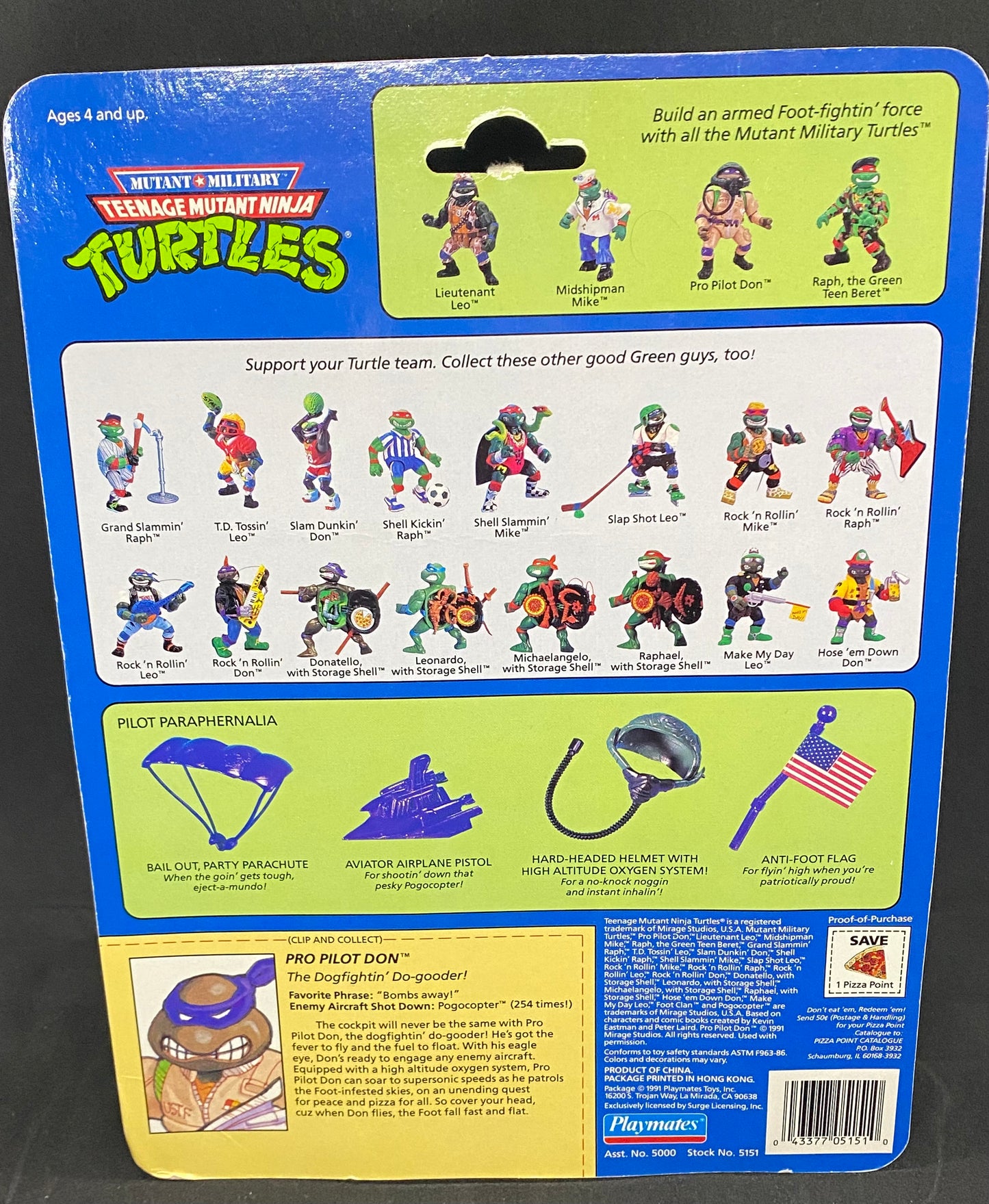 Playmates Teenage Mutant Ninja Turtles Pro Pilot Don